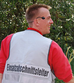 Führungspersonal während eines Einsatzes